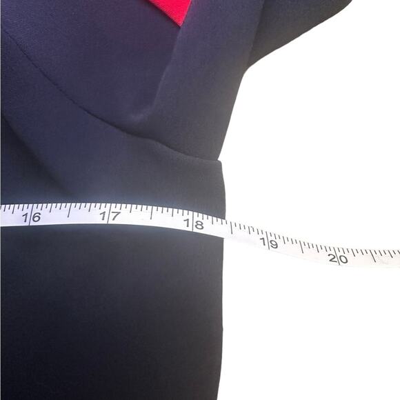 Zara Basic Collection Navy Blue, Red & White Blouse Size Small Striped  Sleeve - Picture 4 of 5